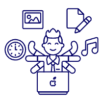 Multitasking Desk 3 Illustration from UX Line Set