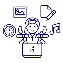 Multitasking Desk 6 Illustration from UX Line Set