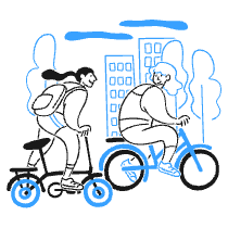 Bike To Work 5 Illustration from Brooklyn Set