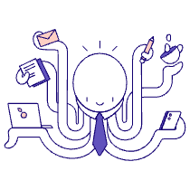 Multitasking 2 Illustration from Bangalore - Pro Set