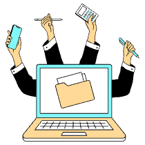 Multitasking Illustration from London Set