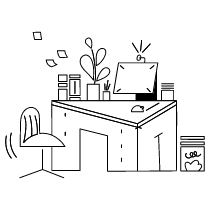 Office Desk illustration - Free transparent PNG, SVG. No Sign up needed.