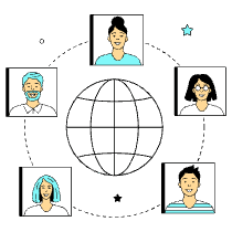 Remote Team Illustration from London Set