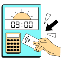 Time In For Work Illustration from London Set