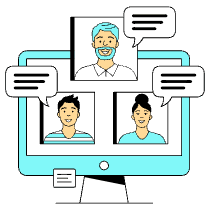 Virtual Meeting Illustration from London Set