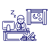 Overtime Sleep 1 Illustration from UX Line Set