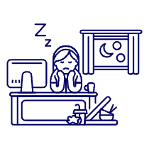 Overtime Sleep 4 Illustration from UX Line Set