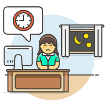 Overtime Tired 6 Illustration from UX Colors Set