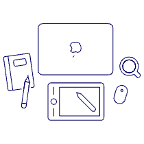 Workspace 1 Illustration from UX Line Set