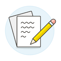 Pencil Writing Illustration from UX Colors Set