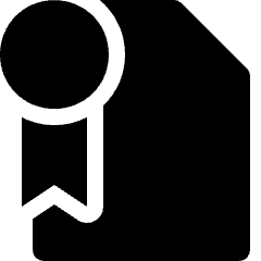 Common File Certificate Icon from Nova Solid Set