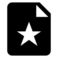 Common File Favorite Star Icon from Nova Solid Set