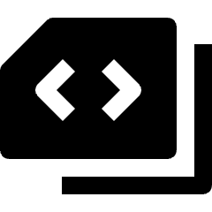Common File Horizontal Codes Icon from Nova Solid Set