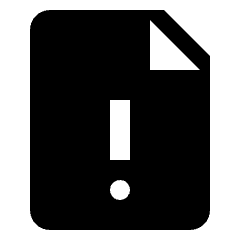Common File Warning Icon from Nova Solid Set