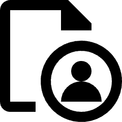 File Copyright Account Person Icon from Nova Line Set