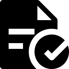 Text Document Check Icon from Nova Solid Set