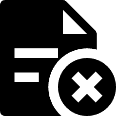 Text Document Cross Remove Icon from Nova Solid Set