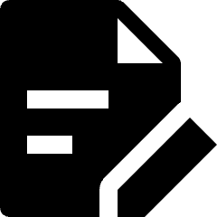 Text Document Edit Icon from Nova Solid Set