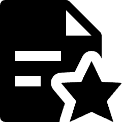 Text Document Favorite Star Icon from Nova Solid Set