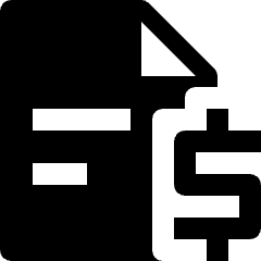 Text Document Money Fund Icon from Nova Solid Set