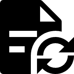 Text Document Refresh Icon from Nova Solid Set