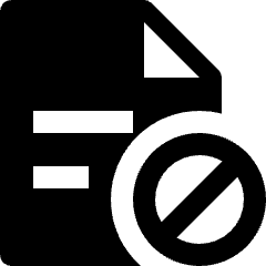 Text Document Restrict Icon from Nova Solid Set