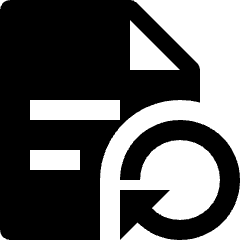 Text Document Return Icon from Nova Solid Set