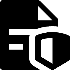 Text Document Security Shield Icon from Nova Solid Set