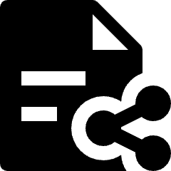 Text Document Share Icon from Nova Solid Set