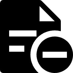 Text Document Subtract Remove Icon from Nova Solid Set