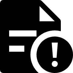 Text Document Warning Icon from Nova Solid Set