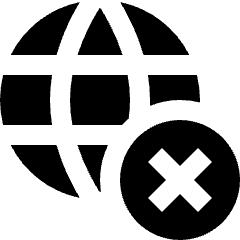 Network Cross Remove Icon from Nova Solid Set