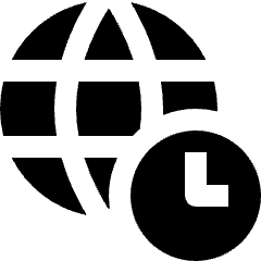 Network Time Schedule Clock Icon from Nova Solid Set