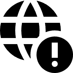 Network Warning Error Icon from Nova Solid Set