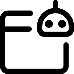 Ai Browser Robot Icon from Core Line Set