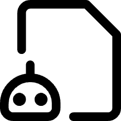 Ai File Robot Icon from Core Line Set