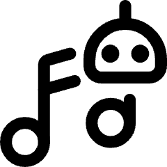 Ai Generate Music Robot Icon from Core Line Set