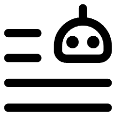 Ai Generate Text Robot Icon from Core Line Set