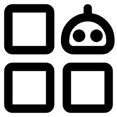 Ai Generate Variation Robot Icon from Core Line Set