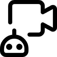 Ai Generate Video Camera Robot Icon from Core Line Set