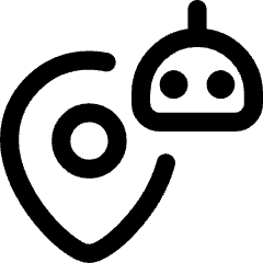 Ai Navigation Robot Icon from Core Line Set