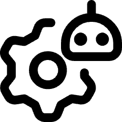 Ai Settings Robot Icon from Core Line Set