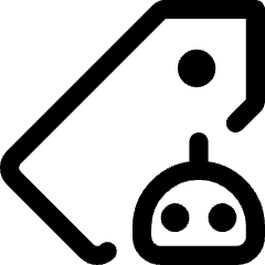 Ai Tagging Robot Icon from Core Line Set