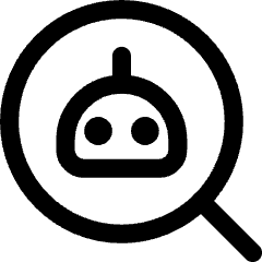 Ai Upscale Robot Icon from Core Line Set