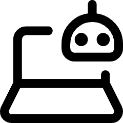 Laptop Ai Robot Icon from Core Line Set