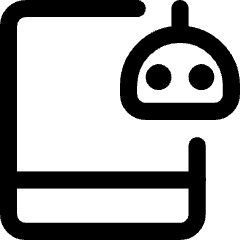 Tablet Ai Robot Icon from Core Line Set