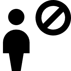 User Action Block Icon from Nova Solid Set