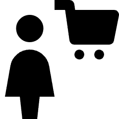 User Action Female Cart Icon from Nova Solid Set