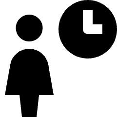 User Action Female Clock Schedule Icon from Nova Solid Set