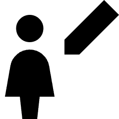 User Action Female Edit Icon from Nova Solid Set